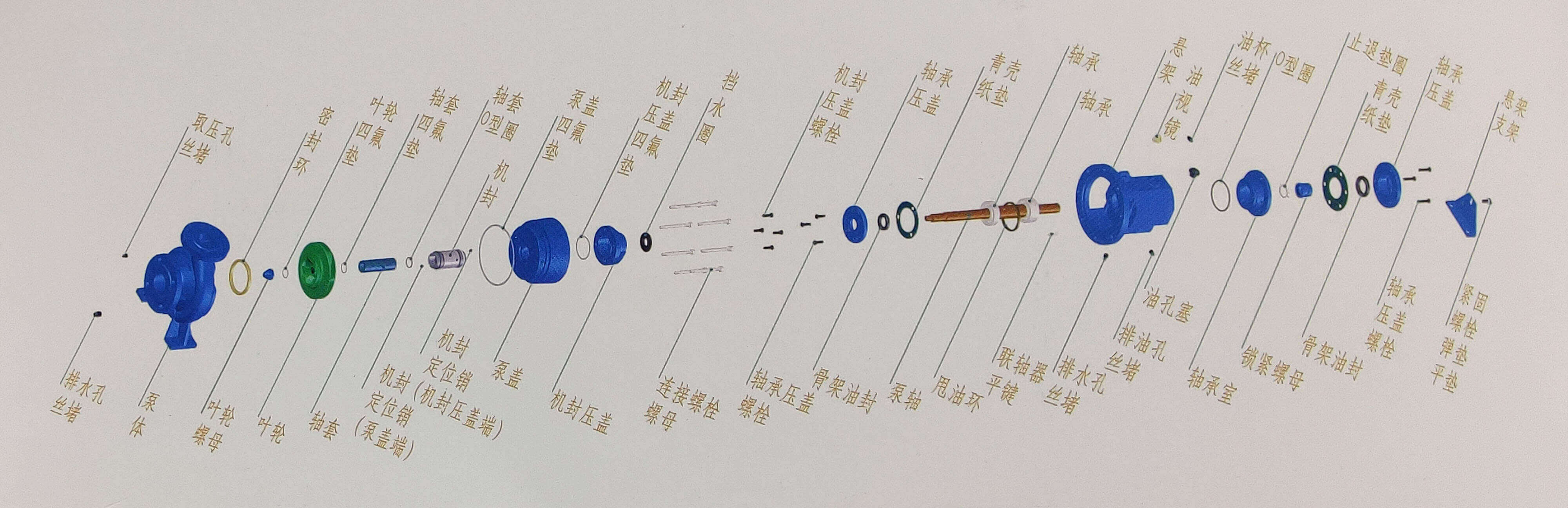 NXH系列单级端吸化工蘑菇视频网站免费结构图